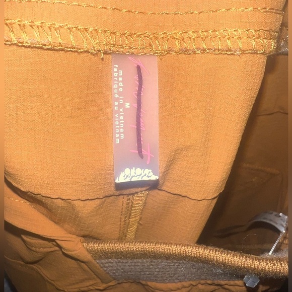 HP!🎉🎉 NWOT Free People Movement Cascade One Piece Overalls Jumpsuit Tan Medium - Picture 10 of 12